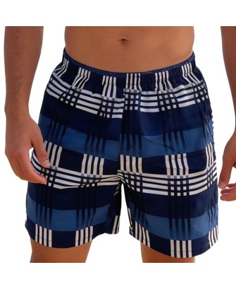Maillot de Bain Homme, Short de bain et de Plage avec Slip en Filet à Carreaux  – Séchage Rapide – Tailles: M à 2XL