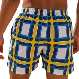 Maillot de Bain Homme, Short de bain et de Plage avec Slip en Filet à