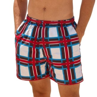 Maillot de Bain Homme, Short de bain et de Plage avec Slip en Filet à