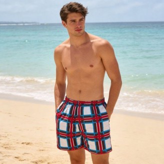 Maillot de Bain Homme, Short de bain et de Plage avec Slip en Filet à
