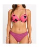 Maillot de Bain Femme Push-Up avec armature  Papillon strass Rose