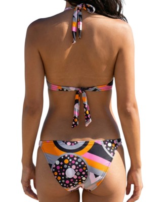 Maillot de bain femme 2 pièces push-up amovible multicolore armature S et L