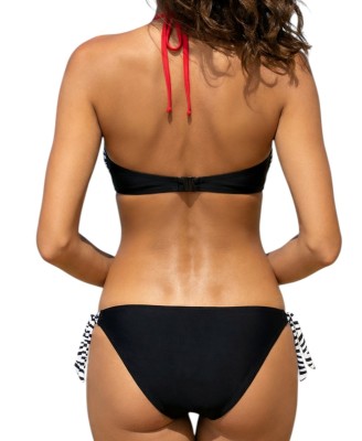 Maillot bandeau luxe Madora Tomi rayé noir blanc XS, S et M qualité Europe