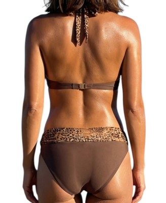 Maillot de bain femme Kamila 85B S push-up amovible armature rigide léopard