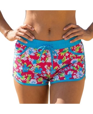 Short de Plage Femme Imprimé Tropical  XS/S à XL/2XL  Coupe Sport Été