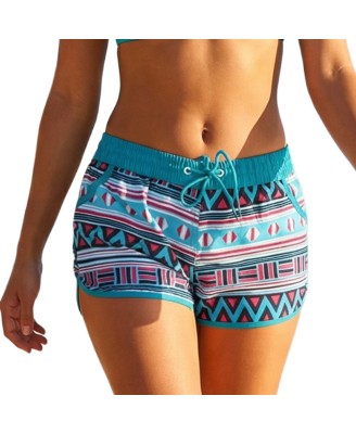 Short de Plage Femme Rayé & Ethnique  Taille M à XL  Coupe Sport Été