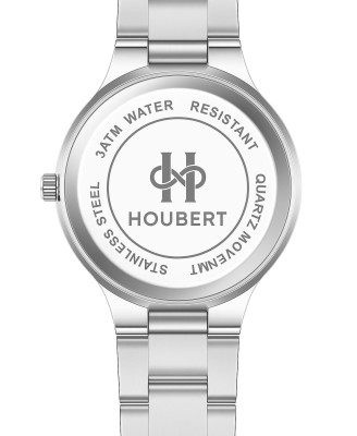 Montre Femme Quartz HOUBERT Marque Française  Design Élégant Argentée